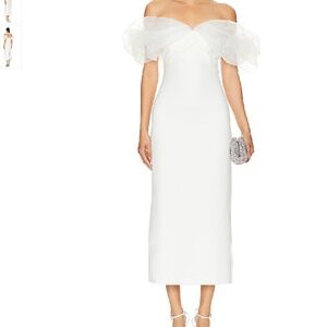 Starlet Midi Dress in Ivory NWT, Size Large